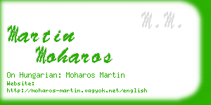 martin moharos business card